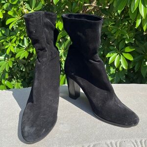 Ba&sh black suede high heel ankle boots, genuine leather, size 39 EU/8-8.5 US